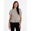 Time and Tru Women's Smocked Top with Short Puff S