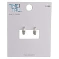 Time and Tru Silver Greek Key Small Hoop Earring