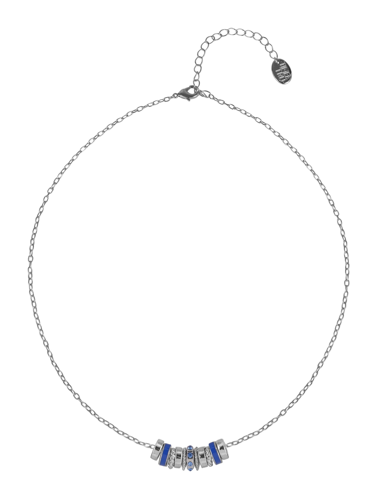 Time and Tru Silvertone Chain with Sapphire Birthstone "September" Necklace