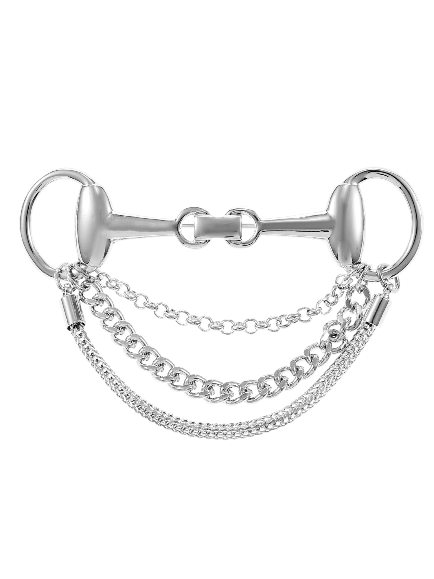 Time and Tru Silvertone Horse Bit Brooch, 1 Piece