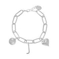 thumbnail image 1 of Time and Tru Silvertone Initial Charm Bracelet, Initial J, 1 of 4