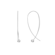 Time and Tru Silvertone Pull-Through Loop Hoop Earrings