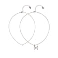 thumbnail image 1 of Time and Tru Silvertone Rolo Chain 2 Row Initial "M" Pendant Necklace, 1 of 6