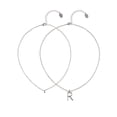 thumbnail image 1 of Time and Tru Silvertone Rolo Chain 2 Row Initial "R" Pendant Necklace, 1 of 6