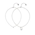 thumbnail image 1 of Time and Tru Silvertone Rolo Chain 2 Row Initial "U" Pendant Necklace, 1 of 6