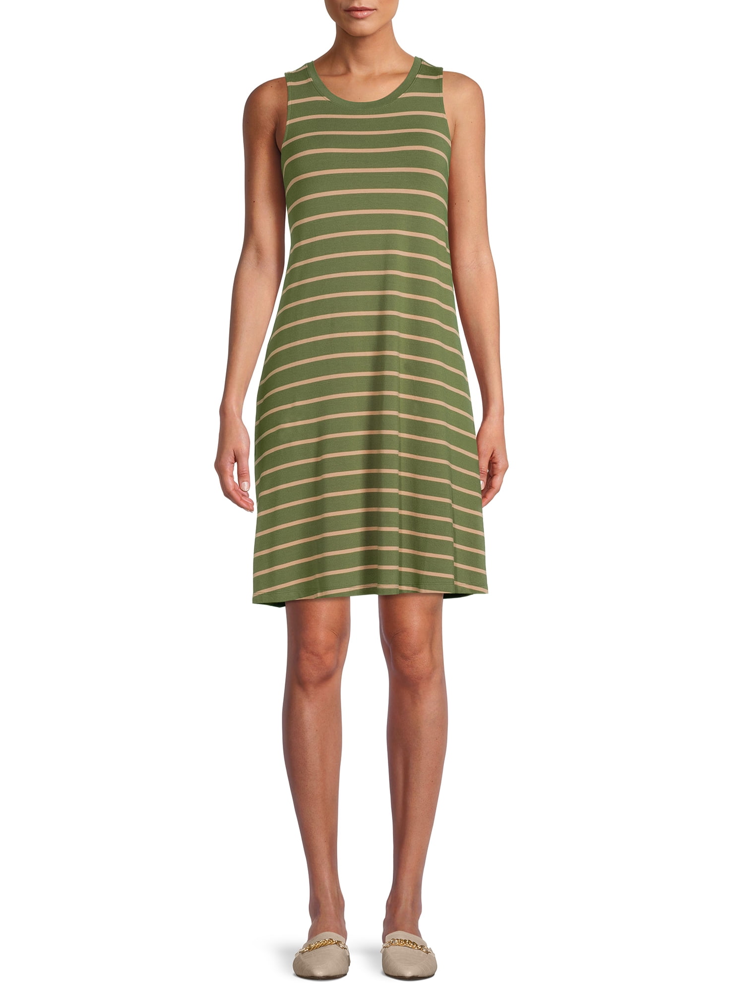 Time and Tru Sleeveless Knit Dress for Women - Walmart.com