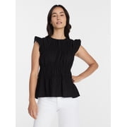 Women's Sleeveless Smocked Femme Top, Sizes XS-XXXL