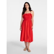 Women's Sleeveless Smocked Midi Dress, Sizes XS-XXXL
