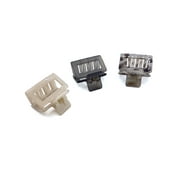 Time and Tru Square Claw Clips, 3-Pack, Black