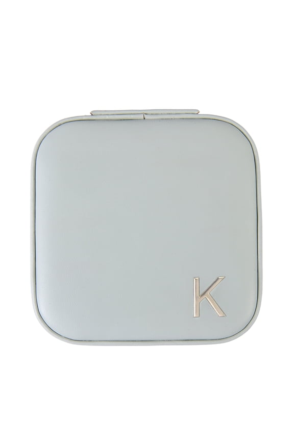 Square Sage Initial "K" Jewelry Organizer