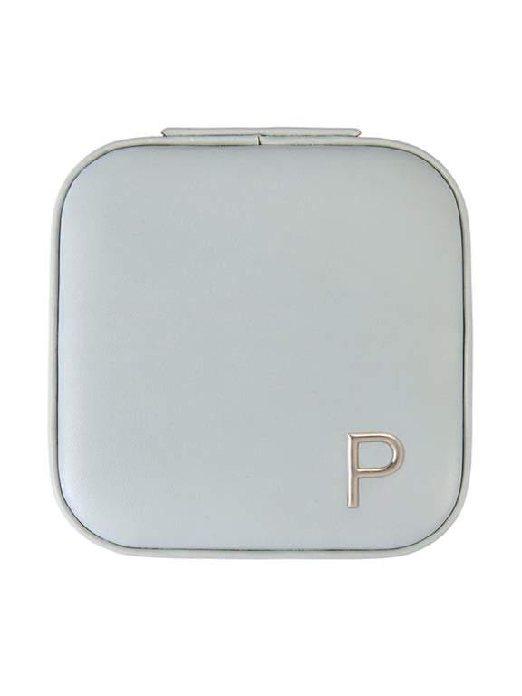 Square Sage Initial "P" Jewelry Organizer