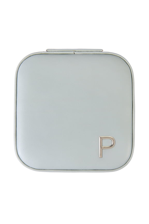 Square Sage Initial "P" Jewelry Organizer