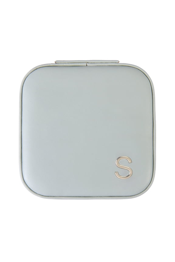 Square Sage Initial "S" Jewelry Organizer