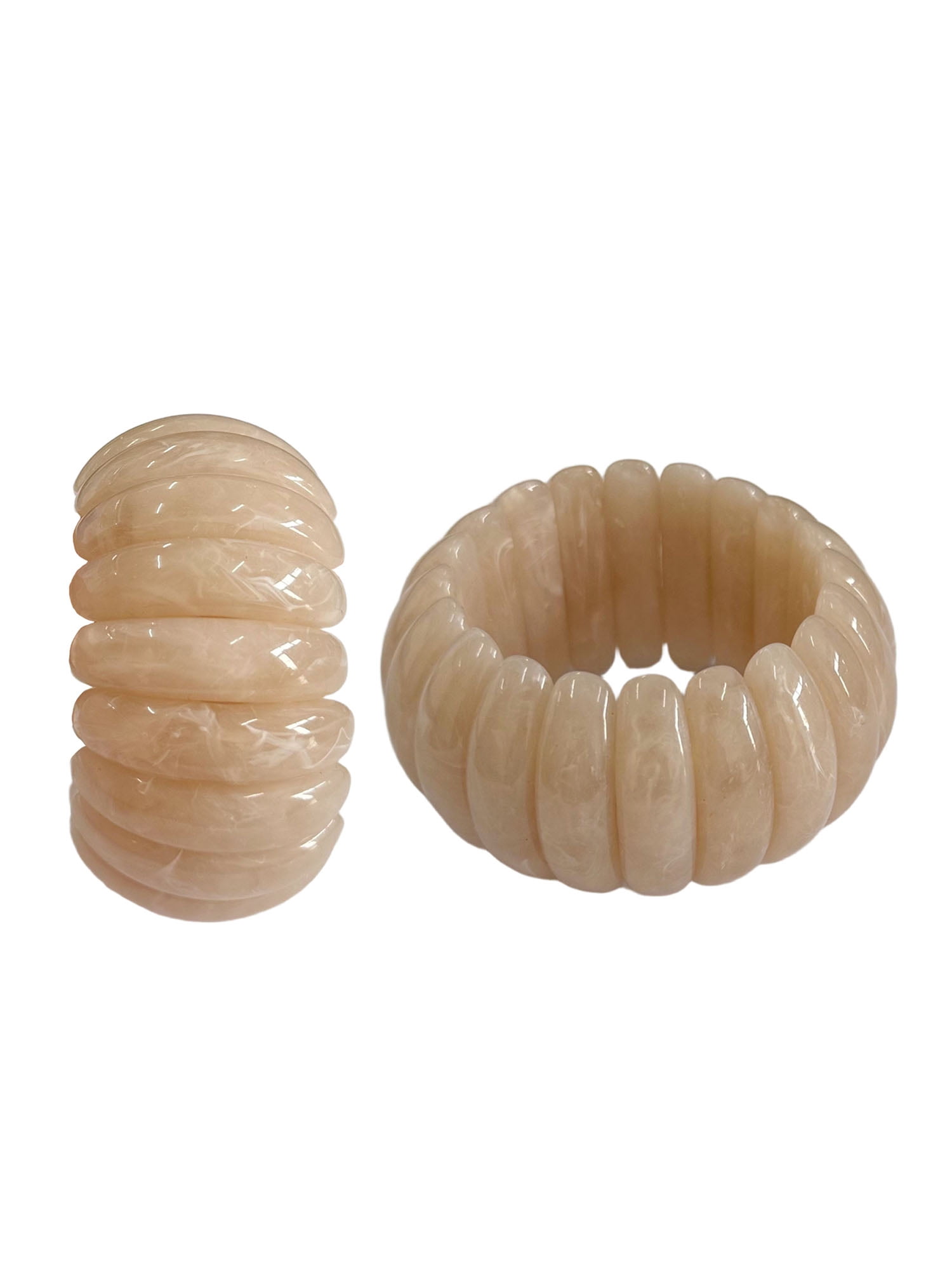 Time and Tru Stretch Bangle Bracelet Ivory for Female Adults and Teens