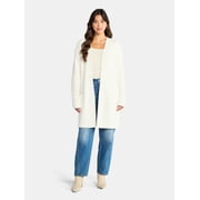 Time and Tru Women’s and Women’s Plus Super Soft Longline Cardigan Sweater, Lightweight, Size XS-4X