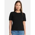 thumbnail image 1 of Time and Tru Women's Sweater Tee with Short Sleeves, Lightweight, Sizes XS-XXXL, 1 of 5