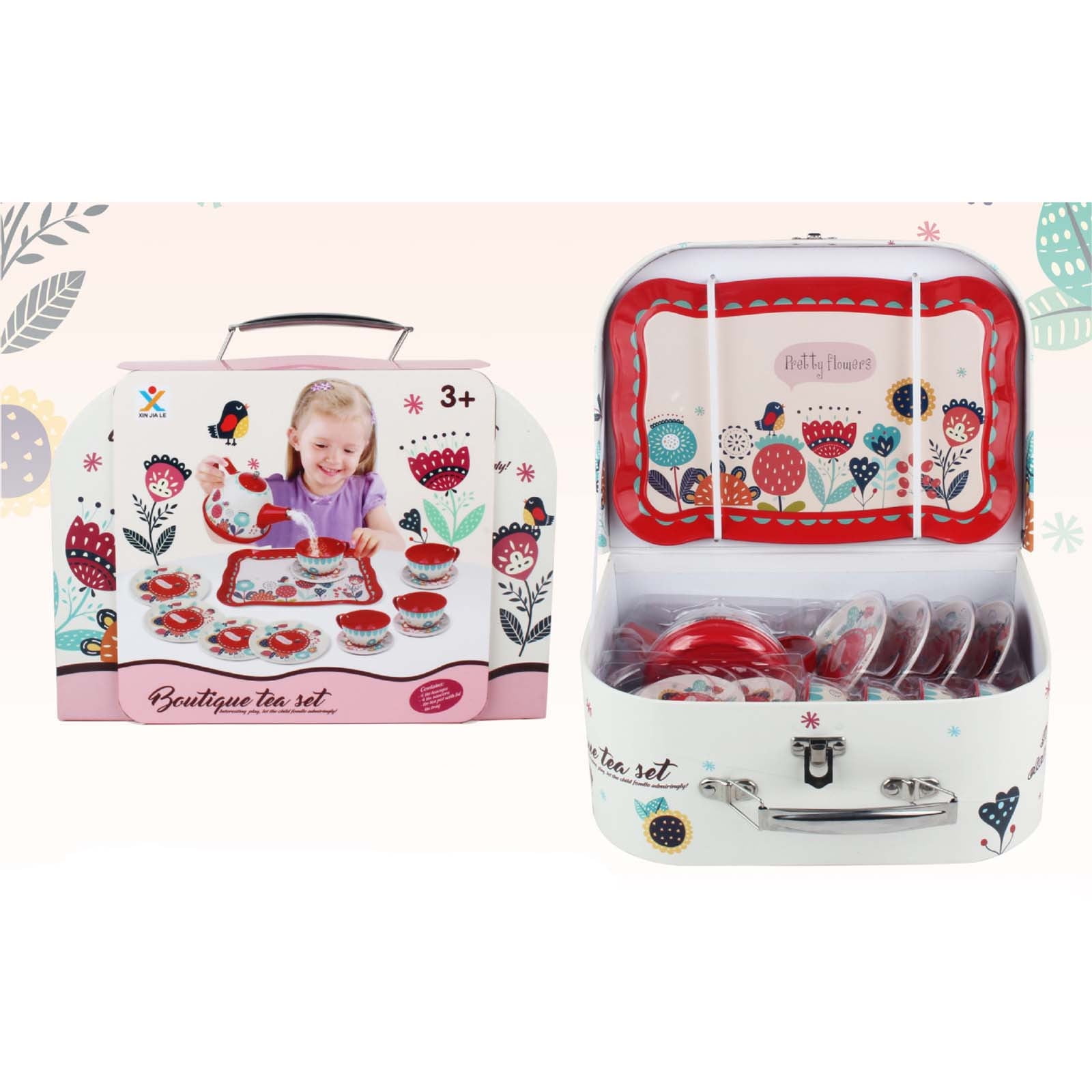 Time and Tru Tea Party Set, Children Pretend Play Toy, Children's Home