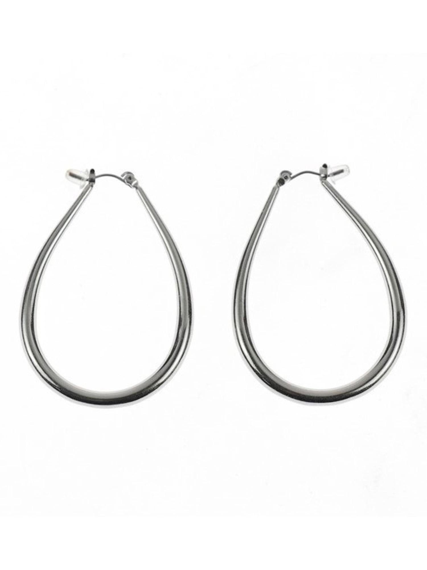 Time and Tru Tear Drop Hoop Earring Imrho