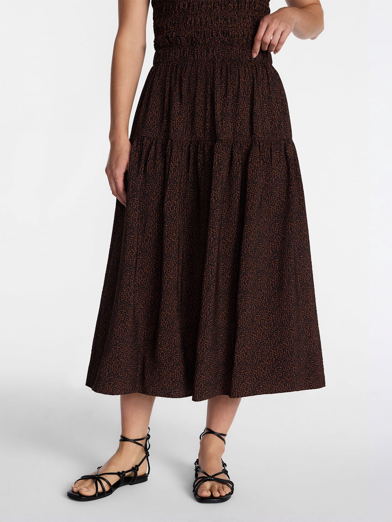 Time and Tru Women’s Tiered Maxi Skirt, Sizes XS-XXXL