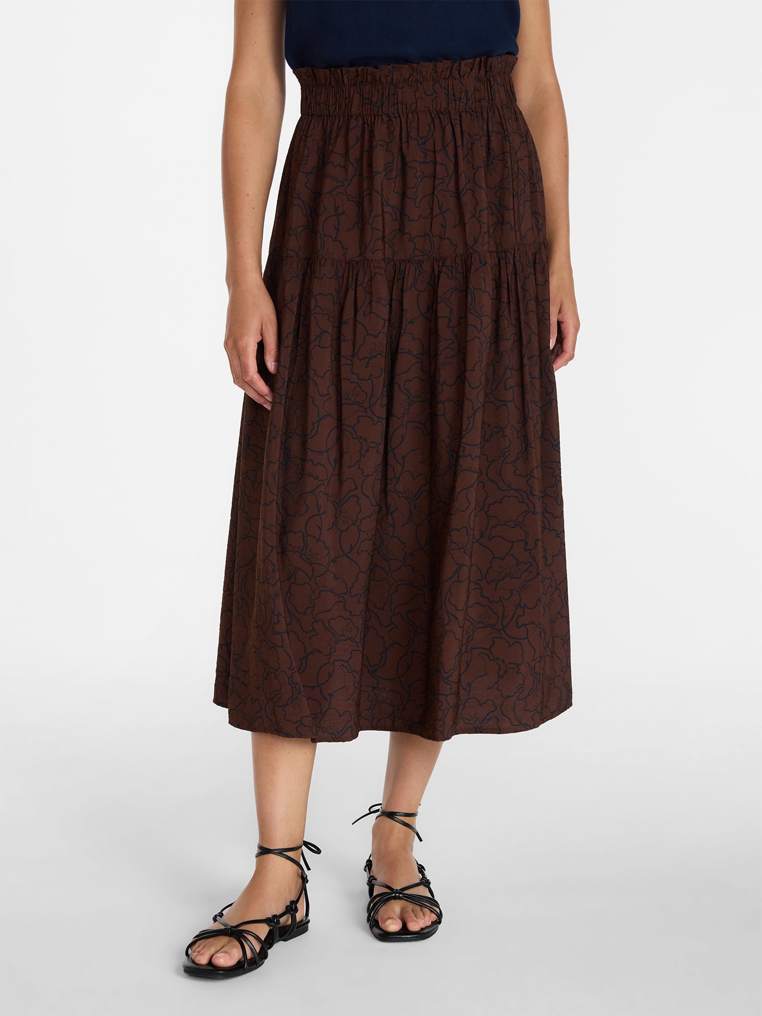 Time and Tru Women’s Tiered Maxi Skirt, Sizes XS-XXXL