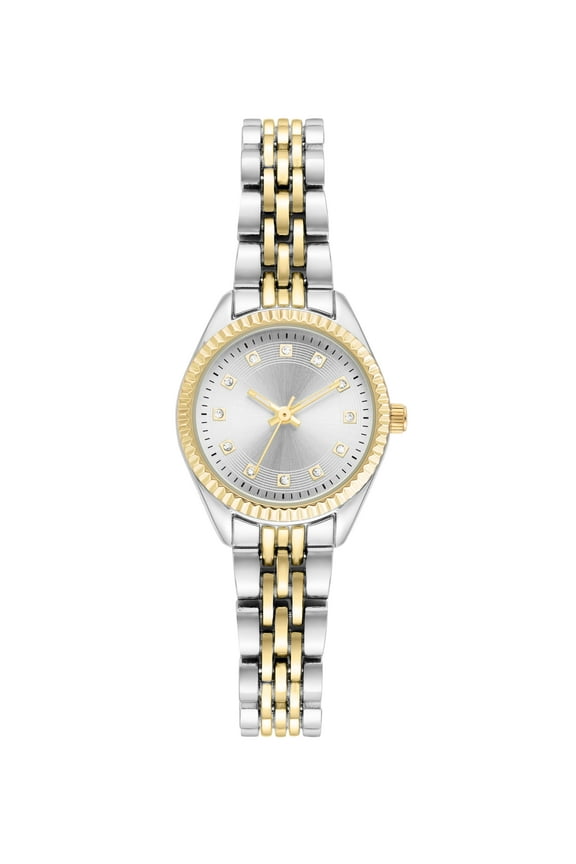 Two-Tone Metal Bracelet Women's Watch