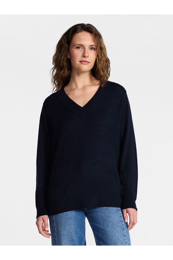 Women's V Neck Sweater, Lightweight, Sizes XS-XXXL