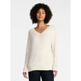 thumbnail image 1 of Time and Tru Women's V Neck Sweater, Lightweight, Sizes XS-XXXL, 1 of 7