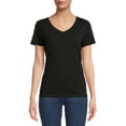 thumbnail image 1 of Time and Tru V-Neck Super-Soft Pima Cotton, T-Shirt (Women's), 1 of 5