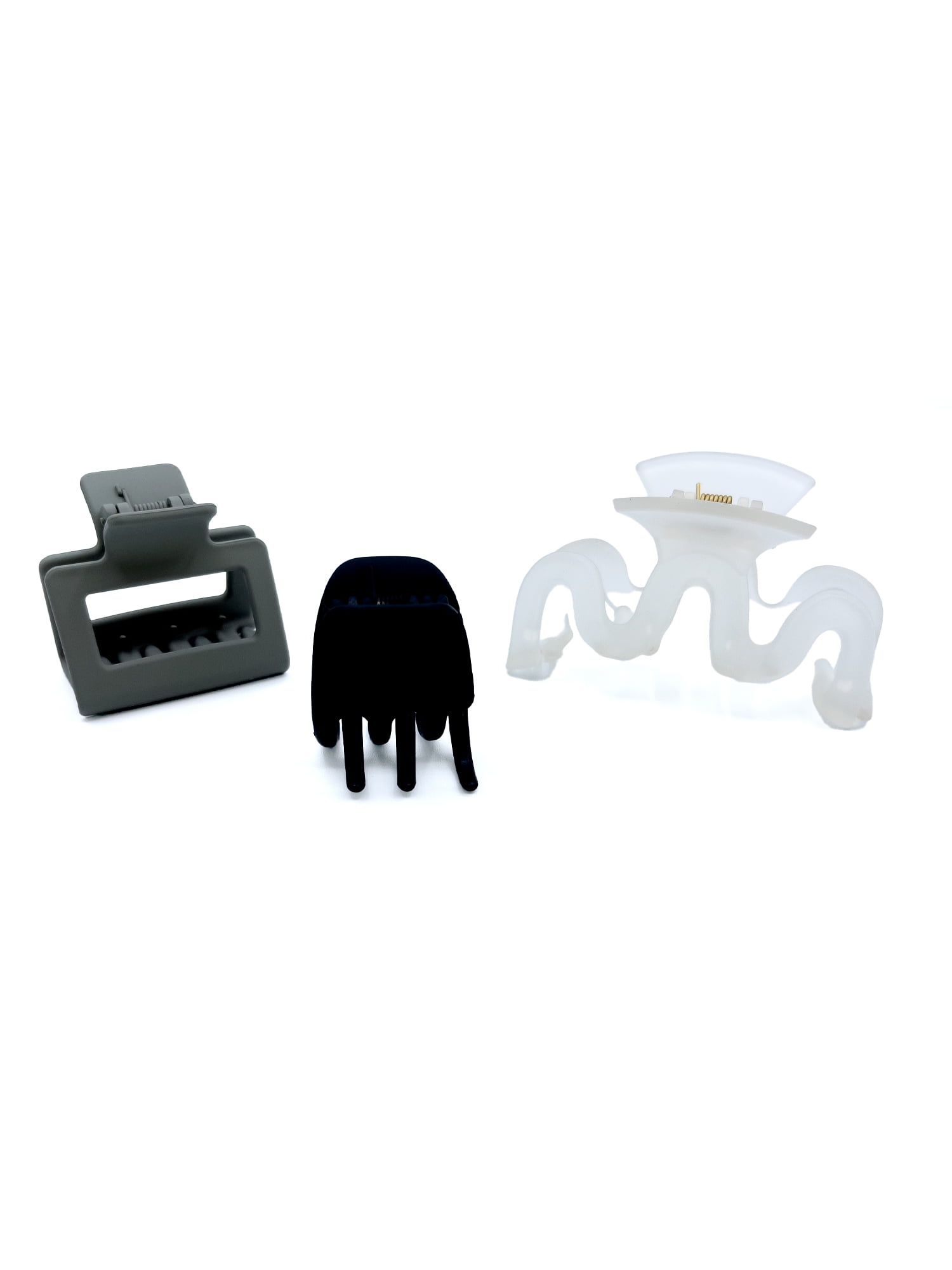 Time and Tru Wavy Mixed Claws, 3-Pack, Black