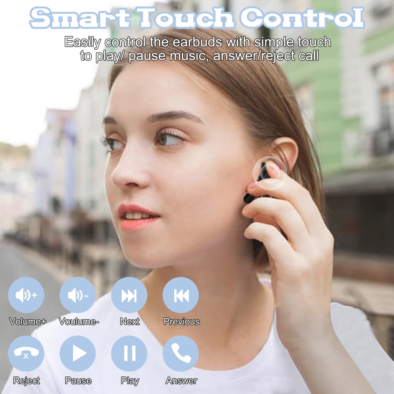 Time and Tru Wireless Earbuds Bluetooth In Ear LightWeight Headphones