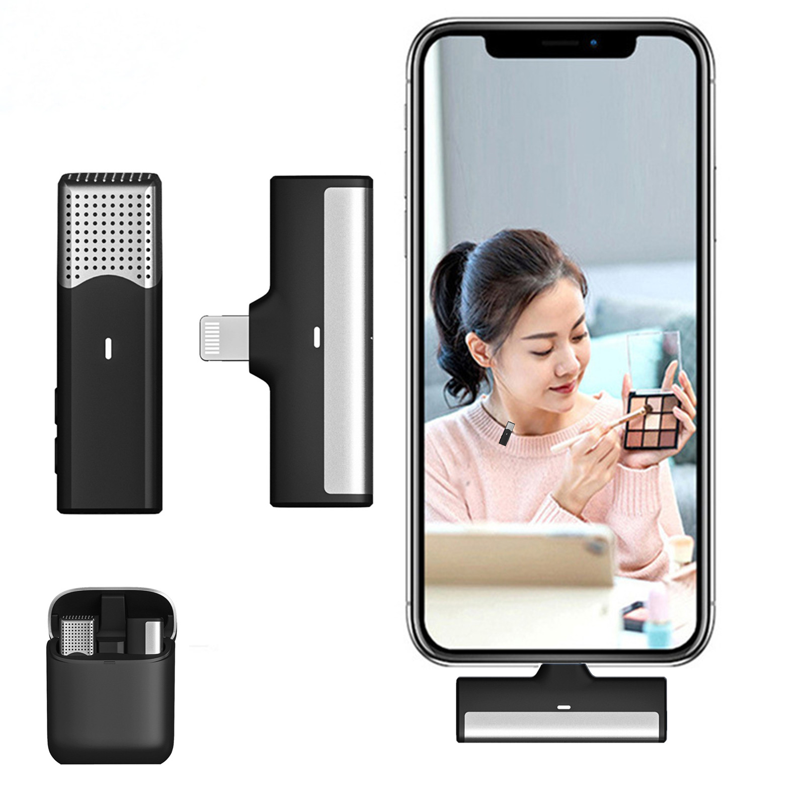 Time and Tru Wireless Lavalier Microphone With Noise Cancellation