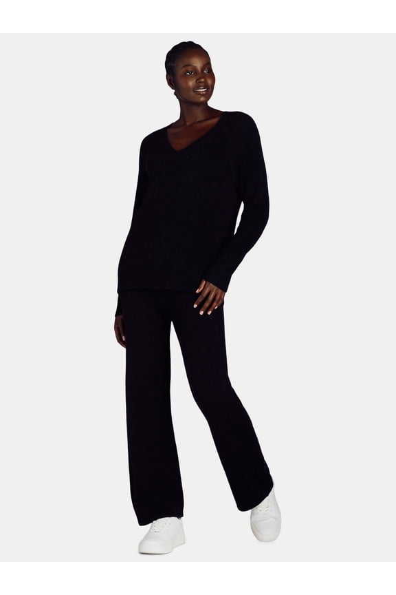 Woman's Long Sleeve Sweater and Pants Set, 2-Piece, Sizes XS-XXXL