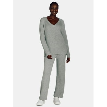 Time and Tru Woman's Long Sleeve Sweater and Pants Set, 2-Piece, Sizes XS-XXXL
