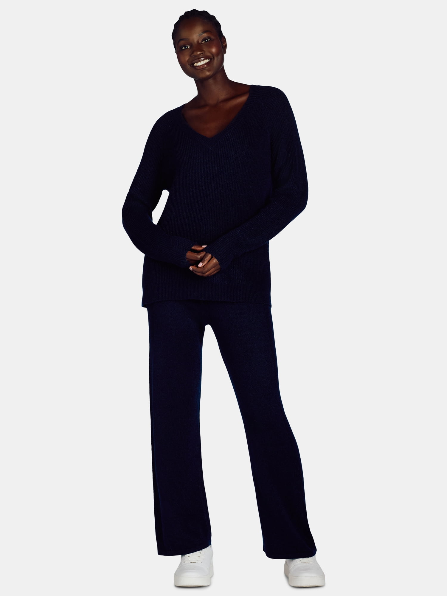 Time and Tru Woman's Long Sleeve Sweater and Pants Set, 2-Piece, Sizes  XS-XXXL - Walmart.com