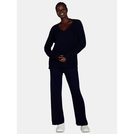 Time and Tru Woman's Long Sleeve Sweater and Pants Set, 2-Piece, Sizes XS-XXXL