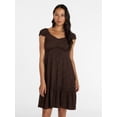 thumbnail image 1 of Time and Tru Women’s Empire Waist Mini Dress, Sizes XS-XXXL, 1 of 6