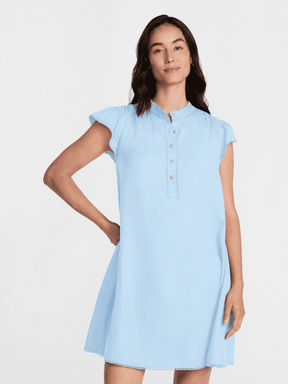 Women's Flutter Sleeve Mini Dress, Sizes XS-XXXL