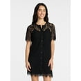 thumbnail image 1 of Time and Tru Women's Mini Lace Shirtdress, Sizes XS-XXXL, 1 of 5