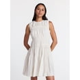 thumbnail image 1 of Time and Tru Women's Smocked Sleeveless Mini Dress, Sizes XS-XXXL, 1 of 6