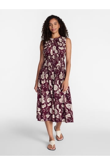walmart time and tru midi dress Time and Tru Women's Sleeveless Fit and Flare Midi Dress, Sizes Xs-xxxl, Blue
