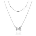 thumbnail image 1 of Time and Tru Women's 16" Silver-Tone Butterfly Dainty Necklace., 1 of 2