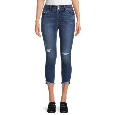 Time and Tru Women's Woven Pull On Capris - Walmart.com