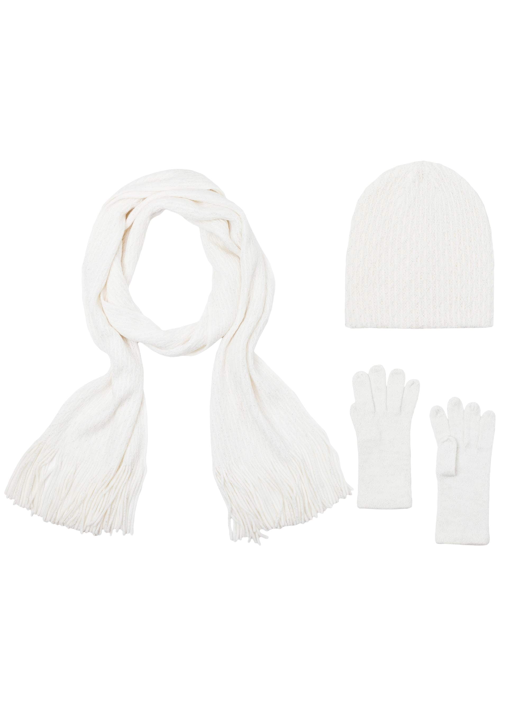 Cashmere White Hat And Scarf Cashmere White Scarf And Gloves Set