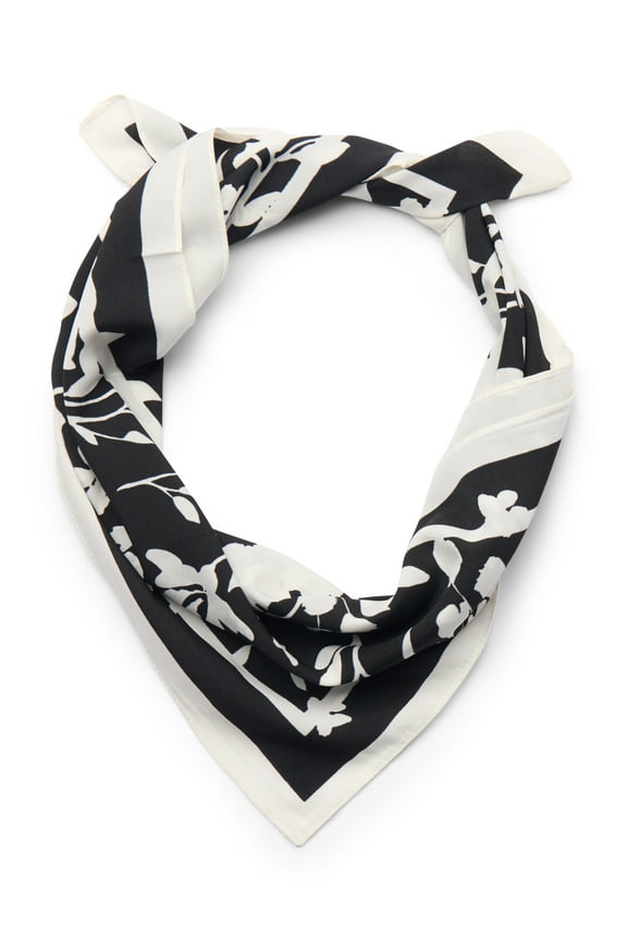 Women's 30 X 30 Square Scarf, One Size, Floral Black Soot