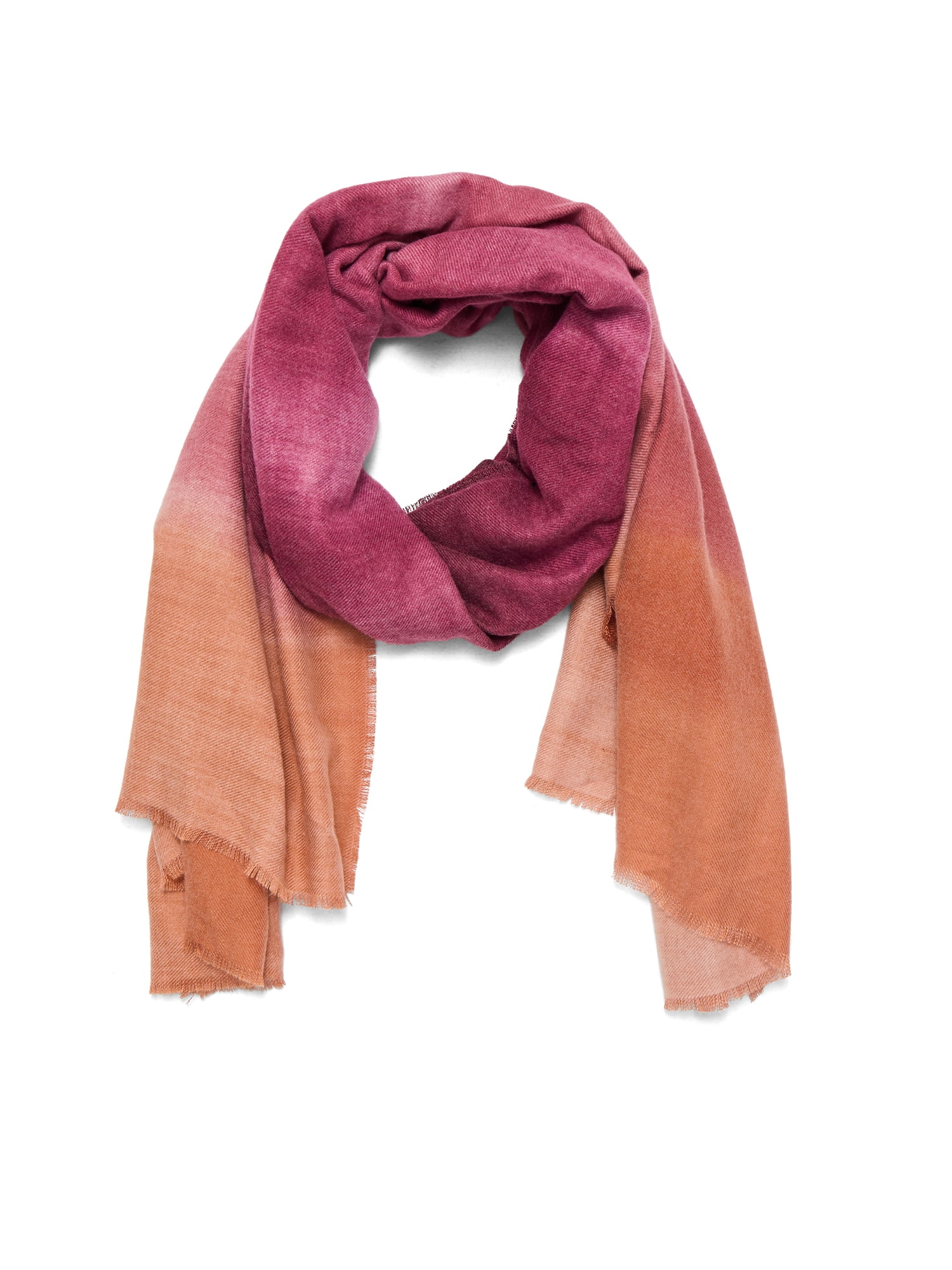 Time and Tru Women's Ombre Blanket Scarf, Crushed Plum