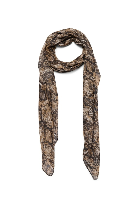 Women's Printed Square Scarf, Tan James