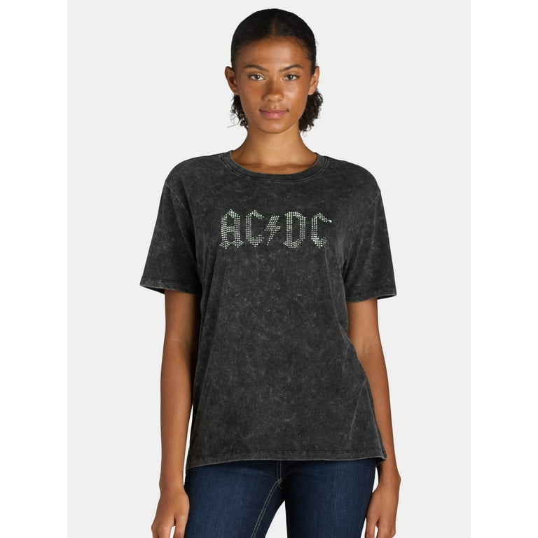 AC/DC Rhinestud Graphic Band Tee - XS-XXXL - Walmart.com