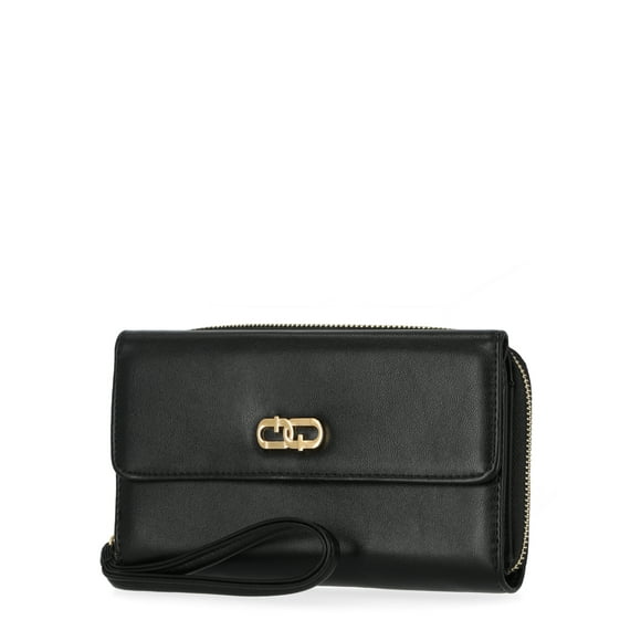 Women's Ainsley Bulk Clutch, Solid Black