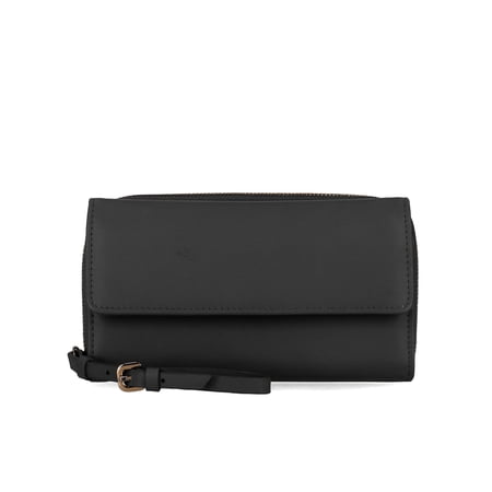 Time and Tru Women's Ainsley Bulk Clutch, Solid Black