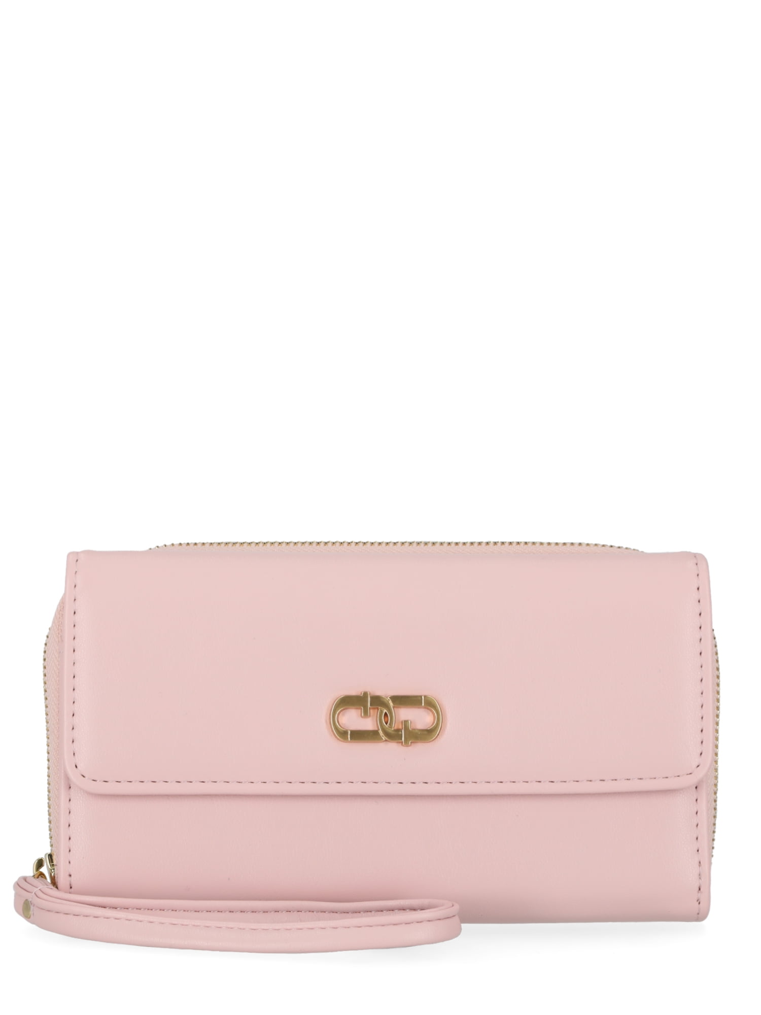 Time and Tru Women's Ainsley Bulk Clutch, Solid Pink
